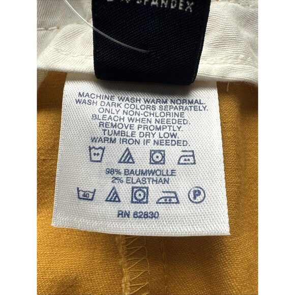 NWT Womens Lands End Cropped Straight Leg Pants Mustard Stretch Preppy Dressy 14 - Picture 8 of 12